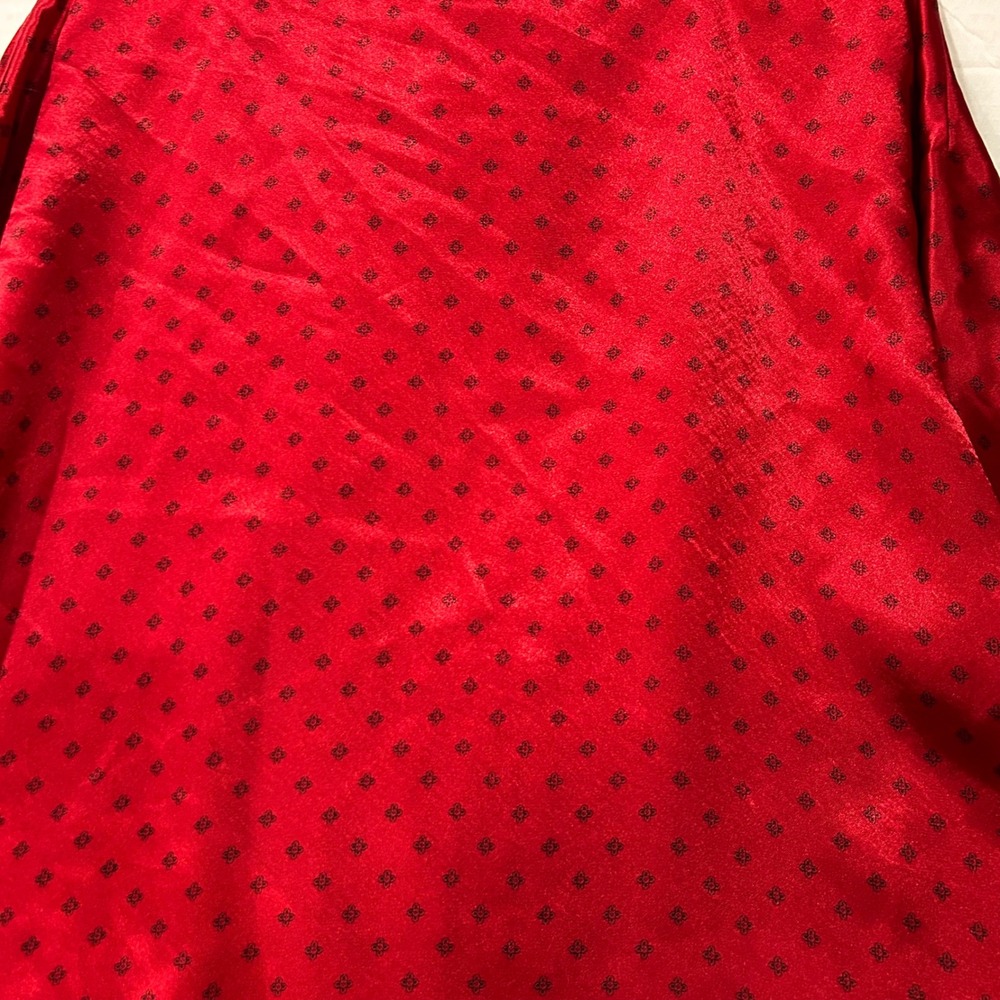 Victoria's Secret Pajama Top 80s Vintage M Red Gold Label Satin Coquette Retro - Picture 8 of 8